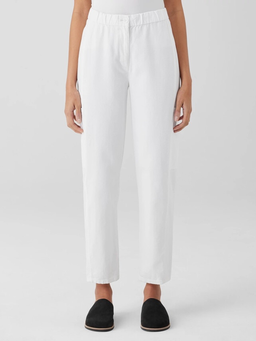 Eileen Fisher Cotton Hemp Stretch Lantern Pant White Size 1X - Picture 1 of 13